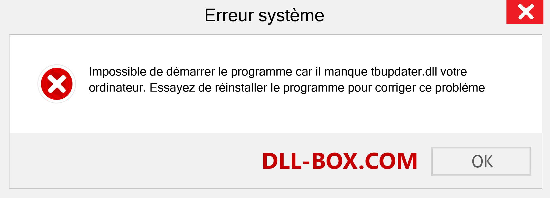 Le fichier tbupdater.dll est manquant ?. Télécharger pour Windows 7, 8, 10 - Correction de l'erreur manquante tbupdater dll sur Windows, photos, images